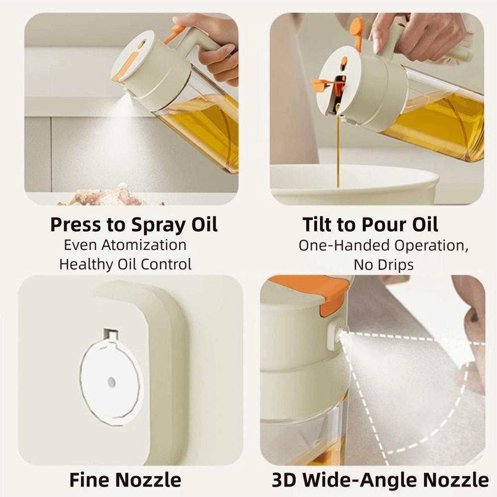 Leak-proof Oil Dispenser Bottle 650ML Kitchen Spray Container Oil Sprayer Dispenser  BBQ Tool