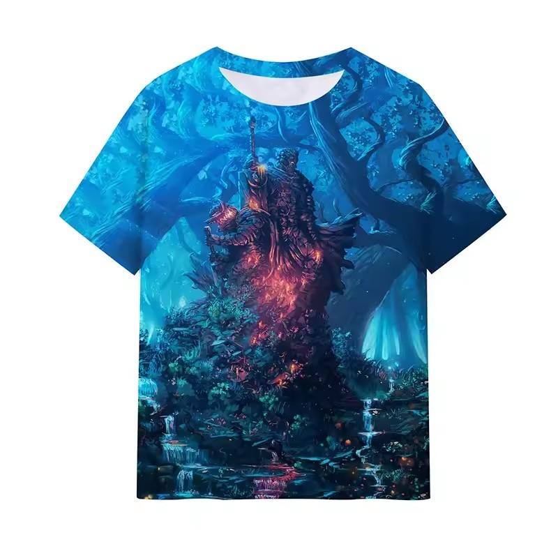 Anime Berserk T Shirt 3D Print Men Hip Hop T-shirts Summer Round Neck Short Sleeve Tops Harajuku Tees Man Clothing