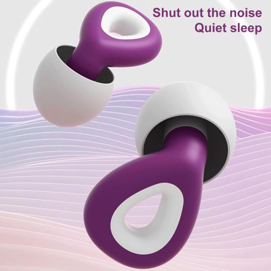 1 Set Swimming Ear Plugs Noise Reduction Waterproof High Elasticity Hearing Protection Ergonomic Fit Noise-Cancelling Earplugs Water Sports