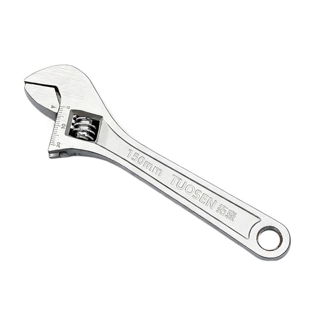 New High-Carbon Steel Adjustable Wrench Long Handle Large Openin Wrench 6-12 Inch Universal Heavy Duty Wrench