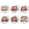 5/6Pcs Acrylic Special Shaped Christmas Theme Hanging Diamond Art Kits Rhinestone Diamond Art Window Pendants Bedroom Decoration