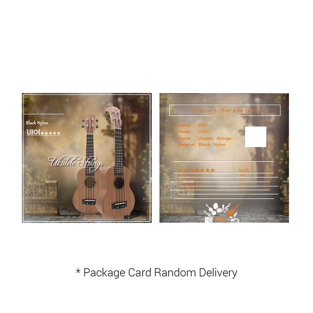 White Ukulele Ukelele Uke Strings Nylon Material, 4pcs Set (Package Card Random Delivery)