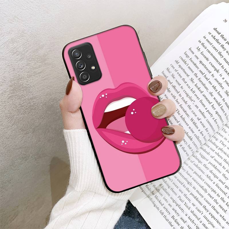 RUICHI Tongue Sticking Out Phone Case For Samsung Galaxy A02 A12 A21 A22 A32 A41 A42 A51 A71 A72 Shell