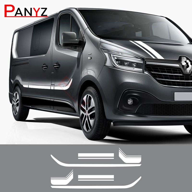5 Stück Autoaufkleber für Renault Trafic Vauxhall Opel Vivaro Fiat Talento Nissan NV300 Camper Van Vinyl-Aufkleber Tuning Zubehör
