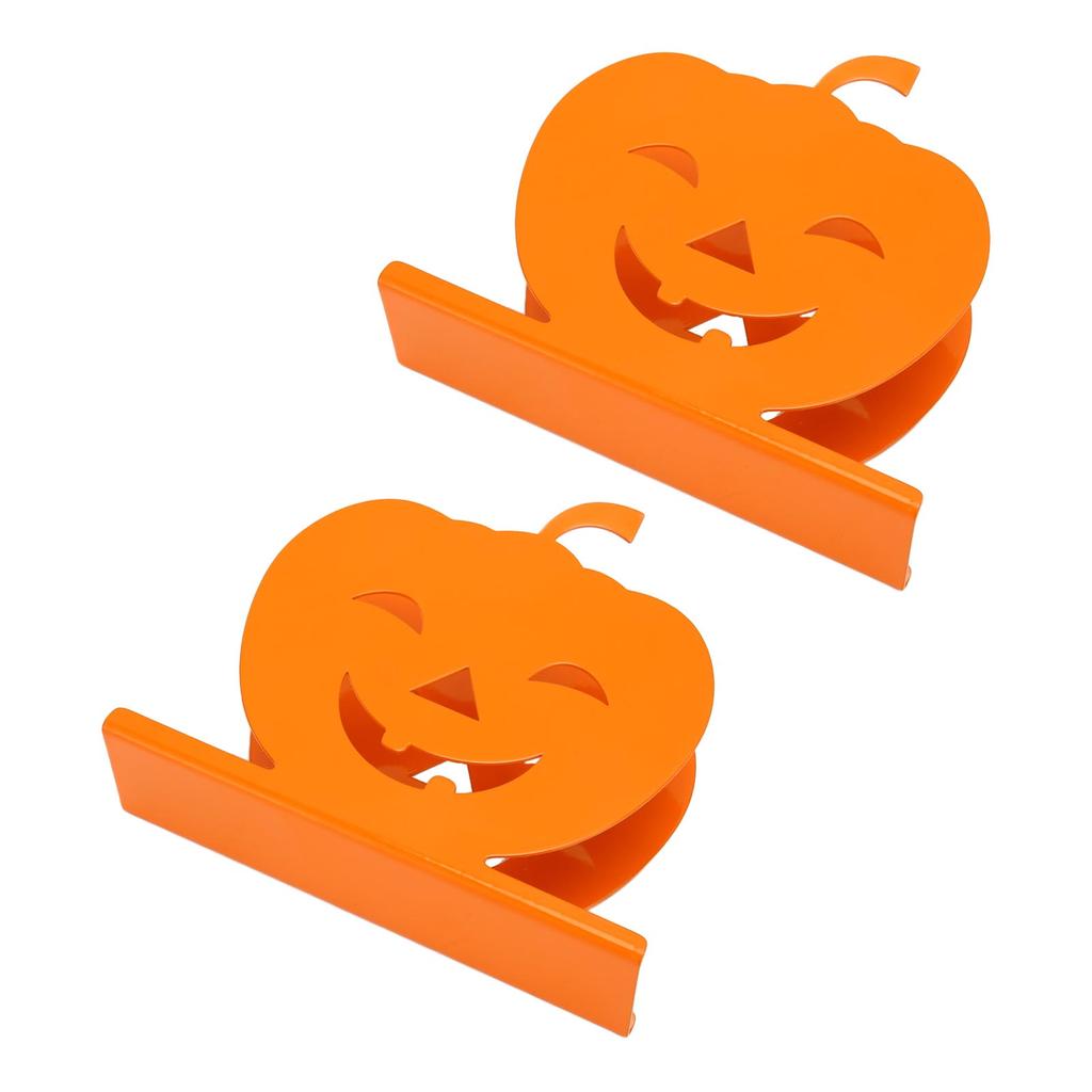 2pcs Cute Pumpkin Napkin Holder  Iron Paper Napkin Holder Hollow Decorative Tissue Dispenser 