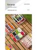 Salatbehälter: 8-Fächer-Gewürz- und Aufbewahrungsbox für Kühlschrank oder Picknick, Obstportionierer, Handlich und Dicht.