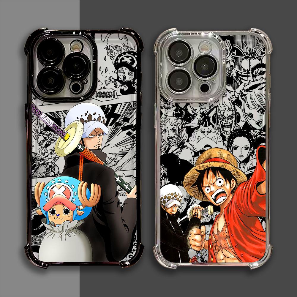 Anime Gear 5 LuffyS Plating Phone Case For Xiaomi Redmi A7 15 15C 14C K50 Note 15 14 13 12 12s Pro Plus 4G 5G Anti Fall Airbag