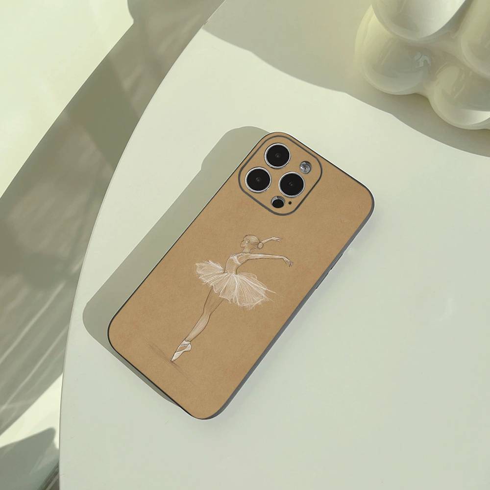 B-Ballet Dance Phone Case For iPhone 17,16,15,14,13,12,11 Pro Max, Lightweight and practical Soft Black Cover