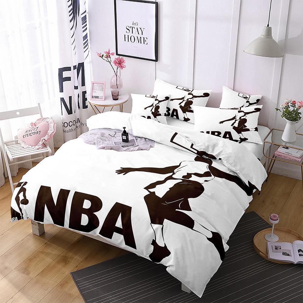 Football Basketball Sports Quilt Cover Bedding Digital Printing Home Textiles Three-Piece Set