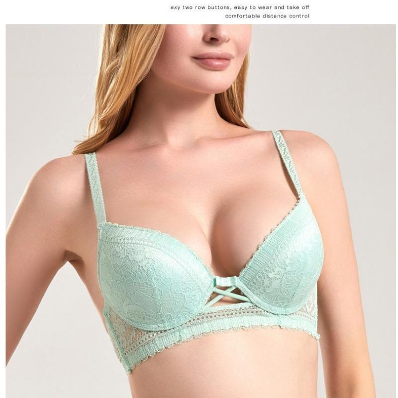 Set Reggiseno Pizzo Sexy Taglie Forti - Reggiseno Push-Up e Modellante & Slip Amici della Pelle