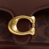 Coach Tabby 19 Brand Logo Artificial Leather and Cowhide Crossbody Bag Small Women's Maple Brown