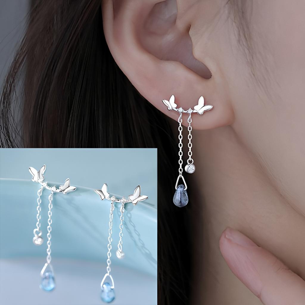 VENTFILLE 925 Sterling Silver Drop Earring For Women Zircon Crystal Hollow Out Cat Personality Jewelry Gift Dropshipping