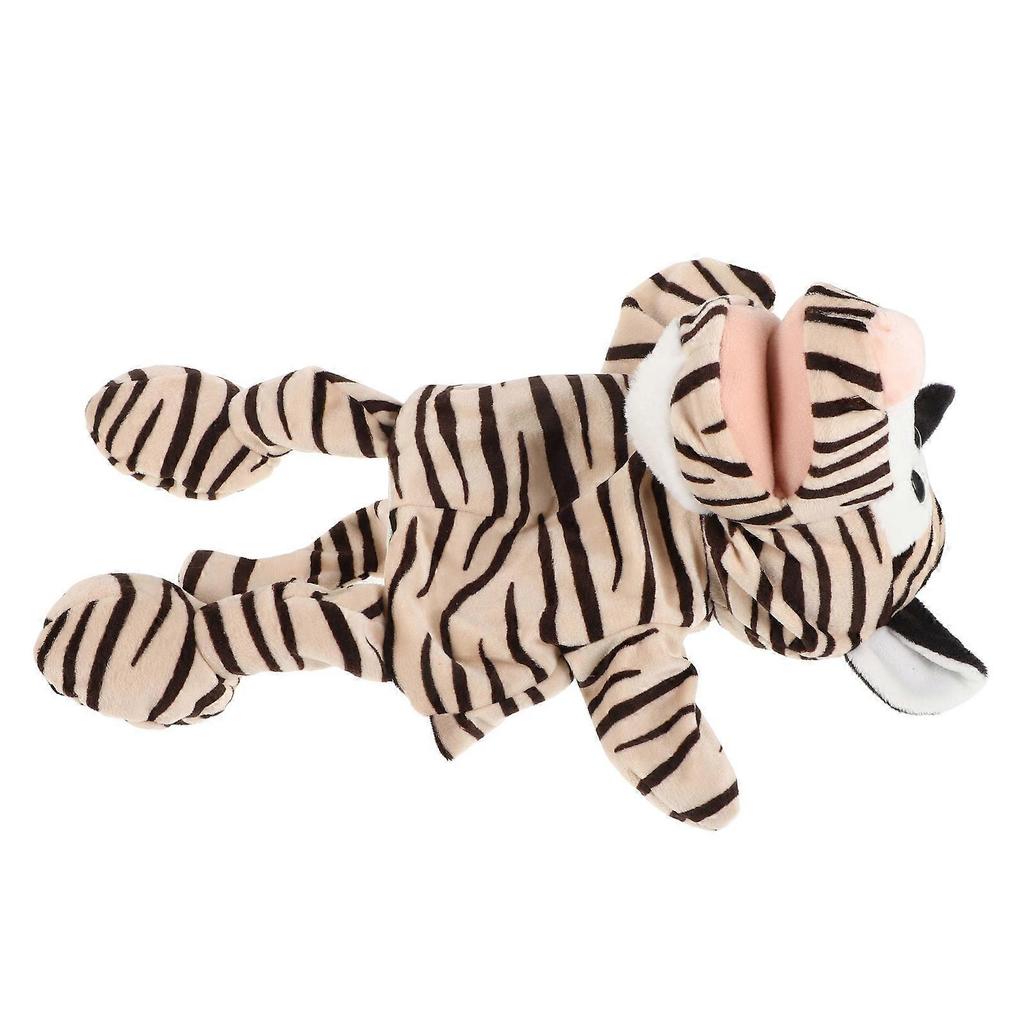 Kuscheliger Leoparden-Plüsch-Handpuppe zum Geschichtenerzählen mit beweglichem Mund