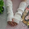 Akril kötött ujjatlan kesztyűk téli lány kesztyű meleg hosszú szexi kötött karmelegítő kesztyű