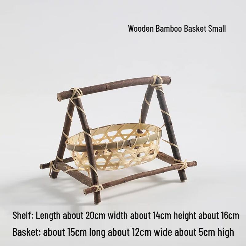 Handwoven Bamboo Small Picking Basket