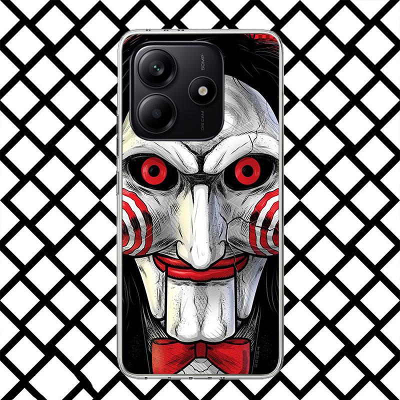 The Jigsaw Killer Horror Phone Case for Xiaomi Redmi Note 15 14 14S 13 12 12S 11 Pro Plus 11E 11T 11S 10S 5G Soft Cover Fundas R