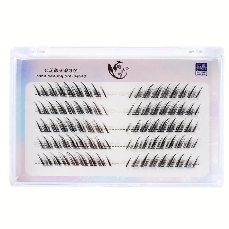 

5/3 ряда, один кластер, пушистые ресницы C, сегментированные, сегментированные, из натуральной норки, с эффектом лисьего глаза, для макияжа, наращивание ресниц, накладные ресницы