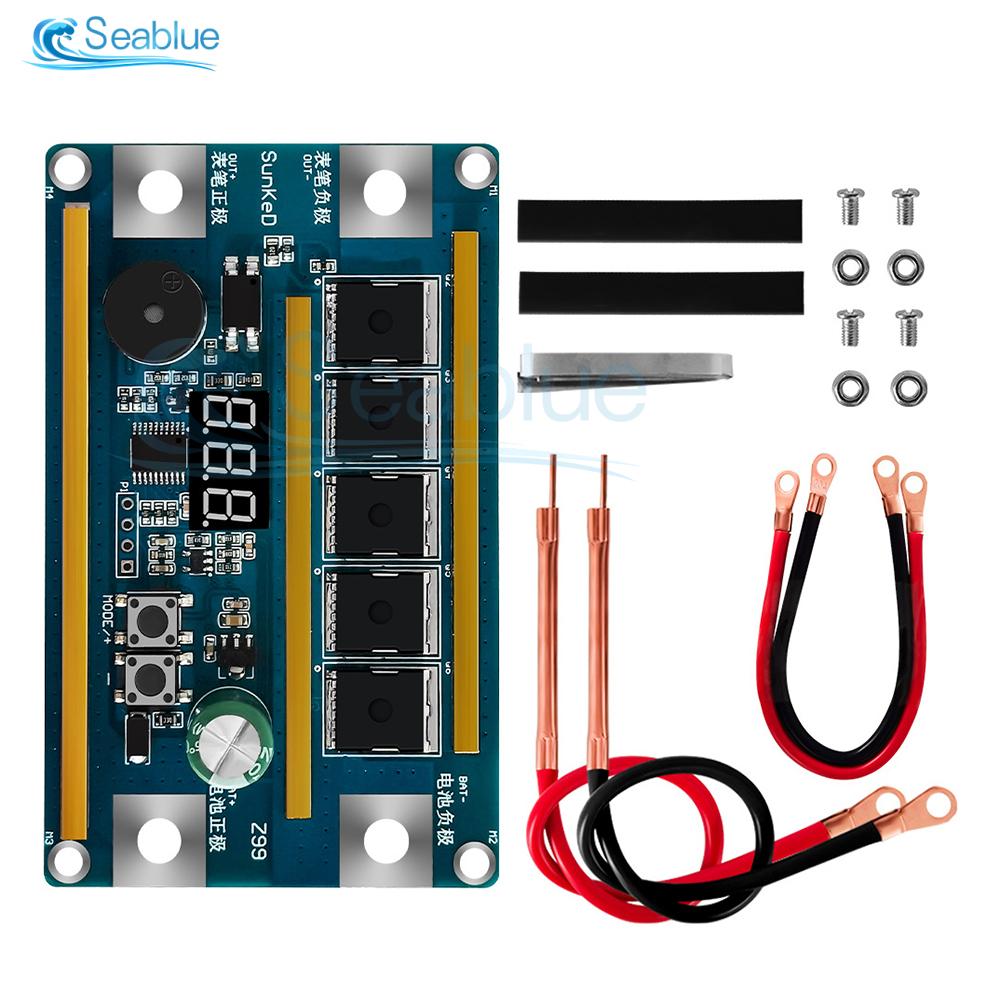 99 Gears 12V Spot Welder Kit Digital Power Adjustable Spot Welding Pen Control Board Nickel Sheet For 18650 Lithium Battery