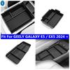 Black Central Storage Container Pallet Box / Armrest Storage Box For GEELY GALAXY E5 / EX5 2024 2025 Plastic Accessories