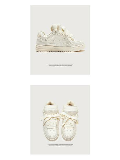 2025 Spring/Summer Trendy Unisex Sneakers - White 'Bread' Style for Men and Women