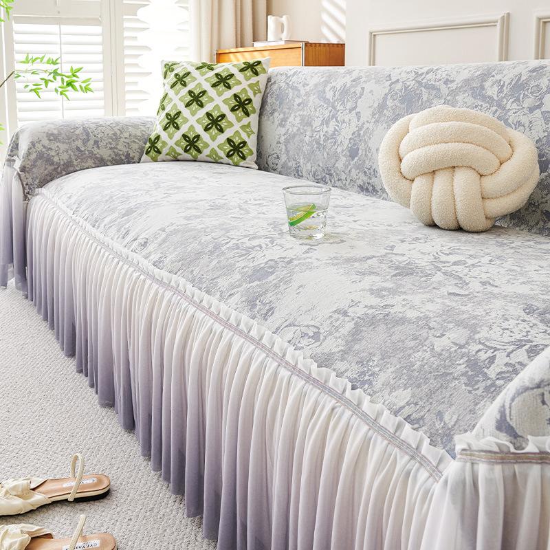 

Французское премиальное диванное полотенце 2025 новинка с полной чехлом шениль всесезонное универсальное диванное покрывало 30 * 50cm Waist Pillowcase