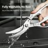 Food Grade Stainless Steel Kitchen Shears Daily Cooking Robust Kitchen Tool Multifunctional Scissors 2 Spare Springs Included5