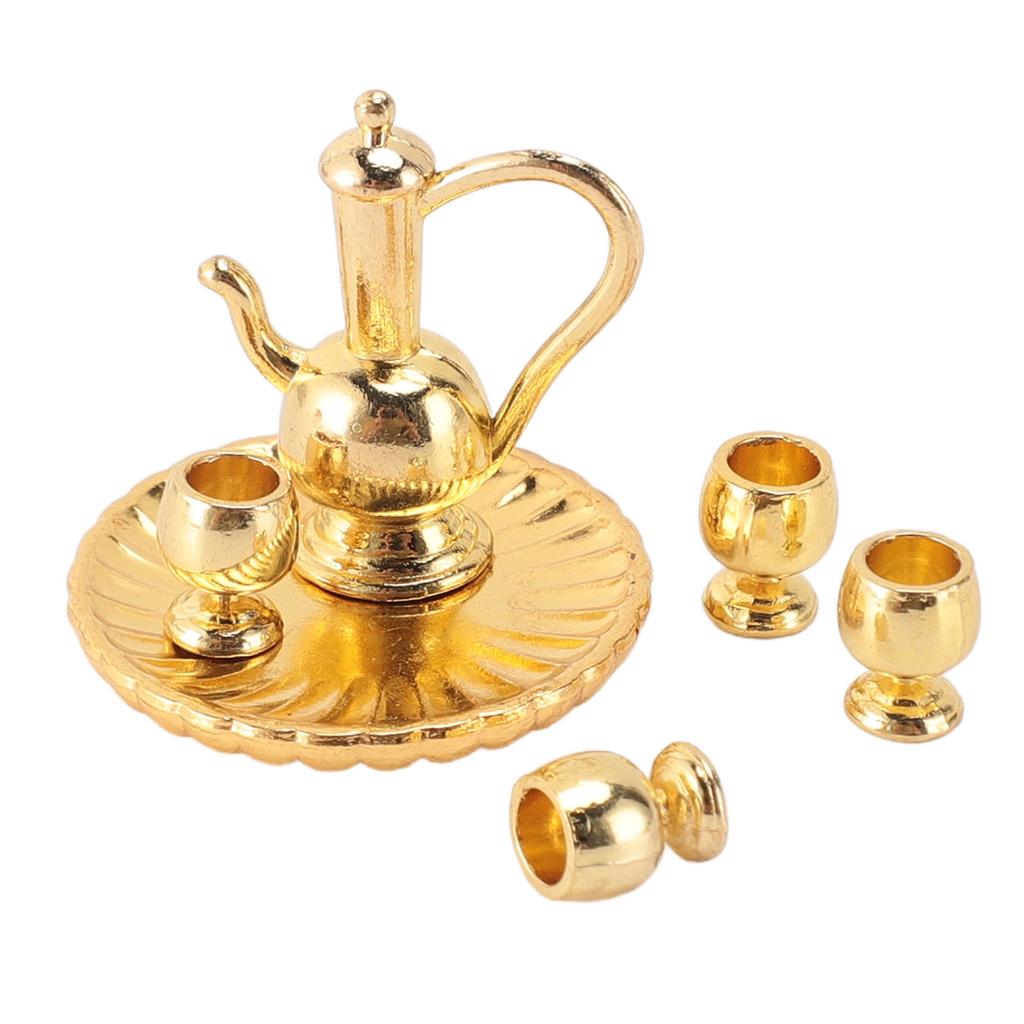2 Sets 1:12 T Cup Set Light Luxury Exquisite Vivid Miniature T Cup Set for Accessories