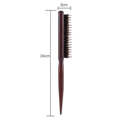 Natural Boar   Hair Brush Wooden Handle   Comb Hair Styling Tool for Salon Professionals and Home Use , 24cm