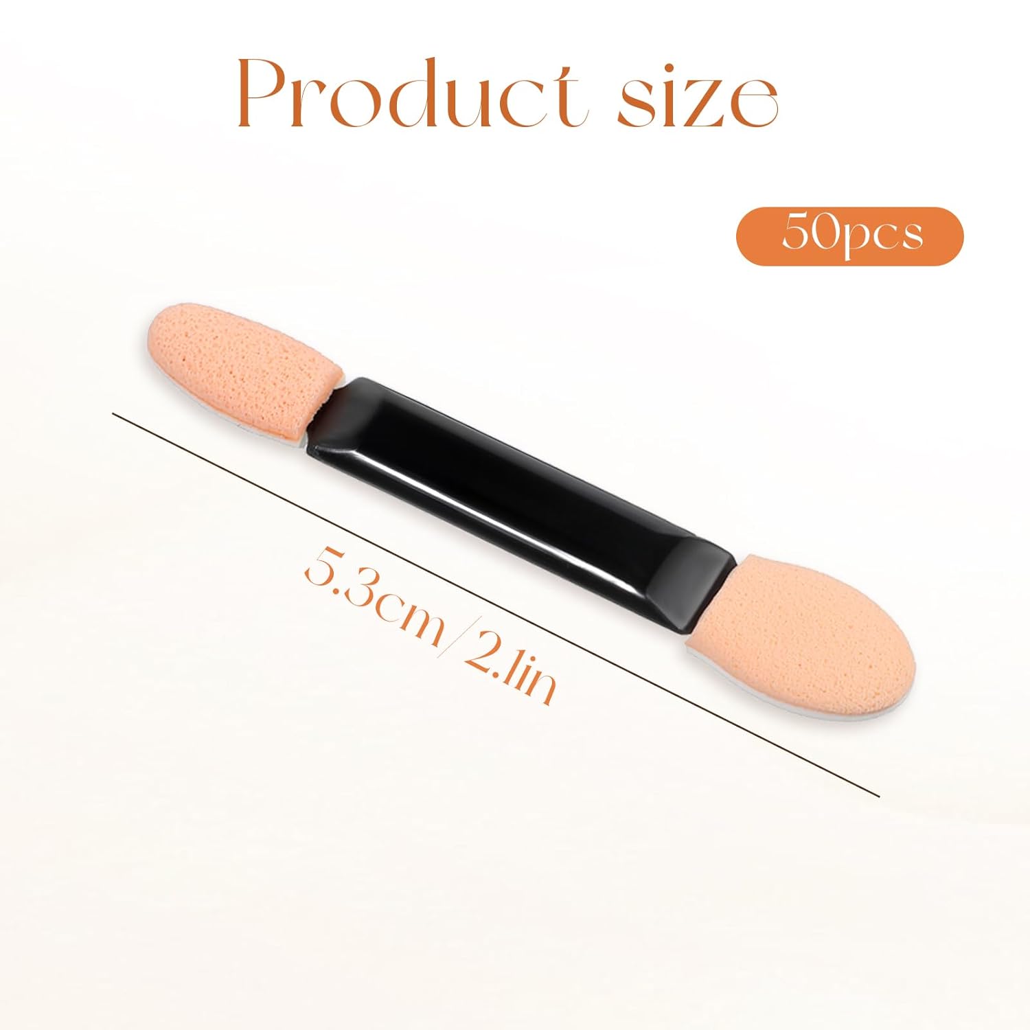 50 Pcs Disposable Eyeshadow Applicators Makeup Applicator Sticks Black Eye Shadow Applicators Dual Sides Disposable Eyeshadow-Applicators for Women