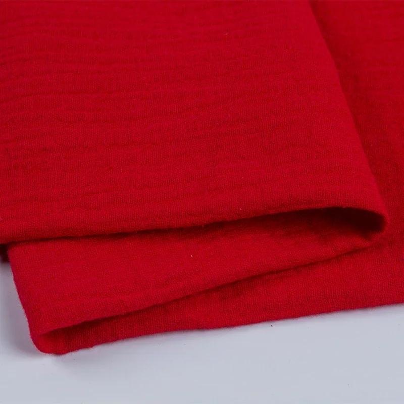 100x135cm Podwójna Warstwa Czysta Bawełna Gaza Cała Bawełna Krepa Tkanina Jednolity Kolor Odzież Domowa Sukienka Szalik Tkanina na Odzież Dziecięcą