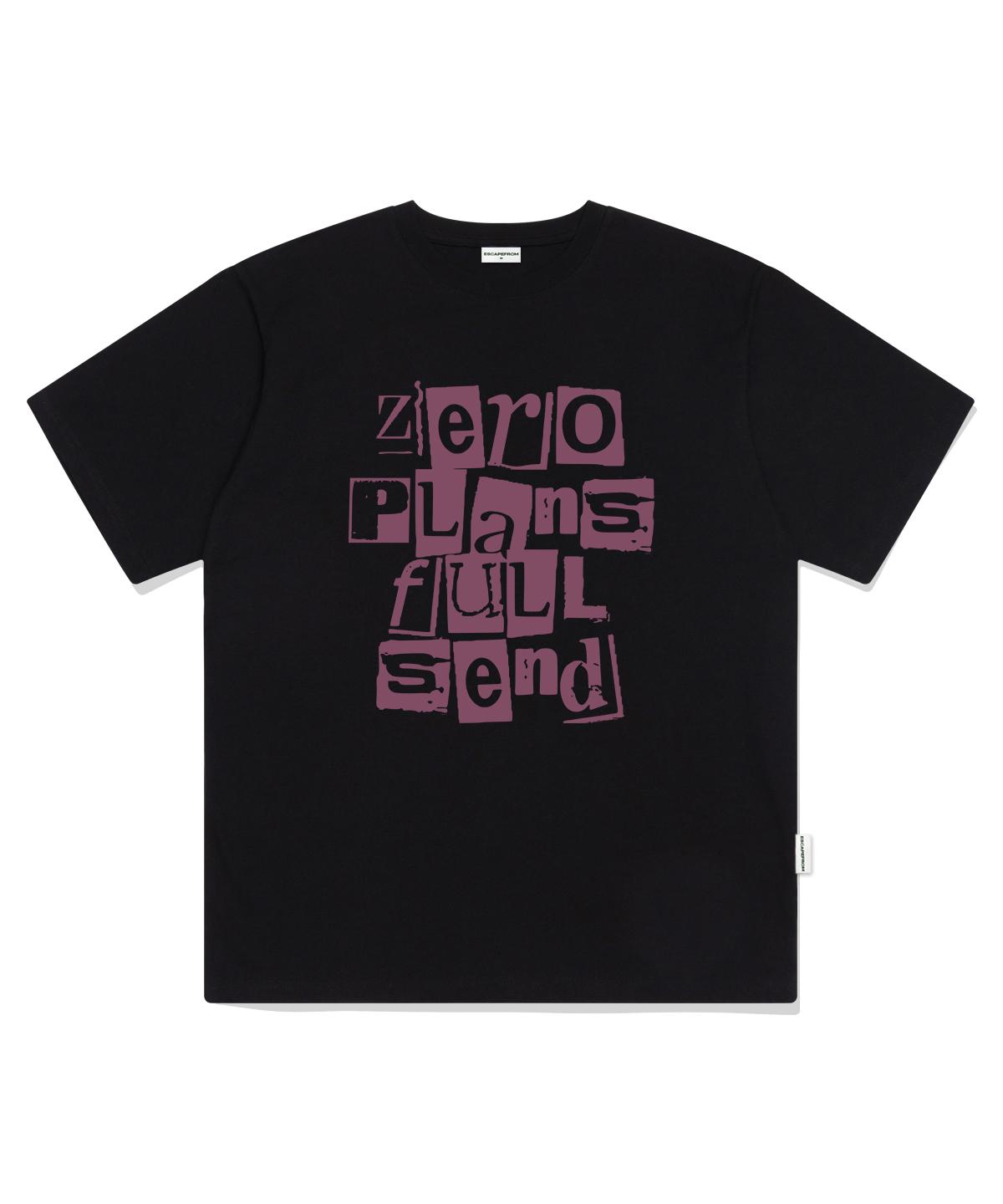 Escape From Zero Plan Print Oversized Short Sleeve T-Shirt Black S