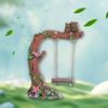 Funny Garden Owl Swing Statue Cute Owl Stump Ornament Creative Mini Swing Figurine  Home
