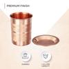 Copper Tumbler Cup with Lid, Set of 2, 300 Ml