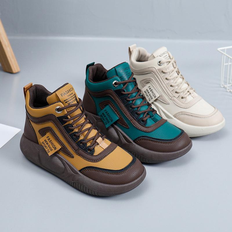 Autumn New Ins Korean Style Breathable White Shoes Female Student All-Matching Casual Sports Skate Shoes Women's Shoes Xw698