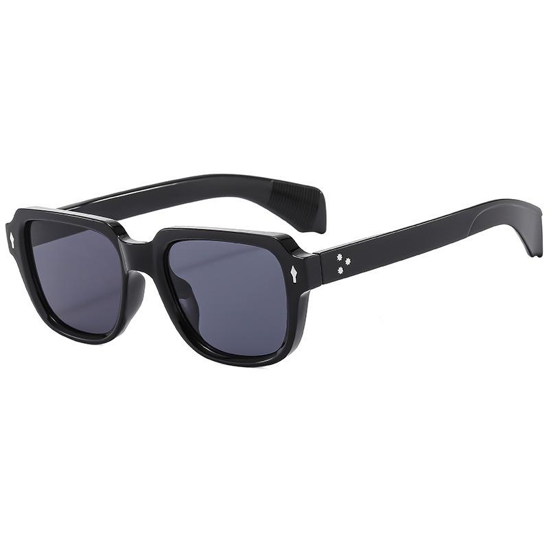 Square Frame Rice Nail Retro Sunglasses Men'S Glasses Sunglasses Women'S