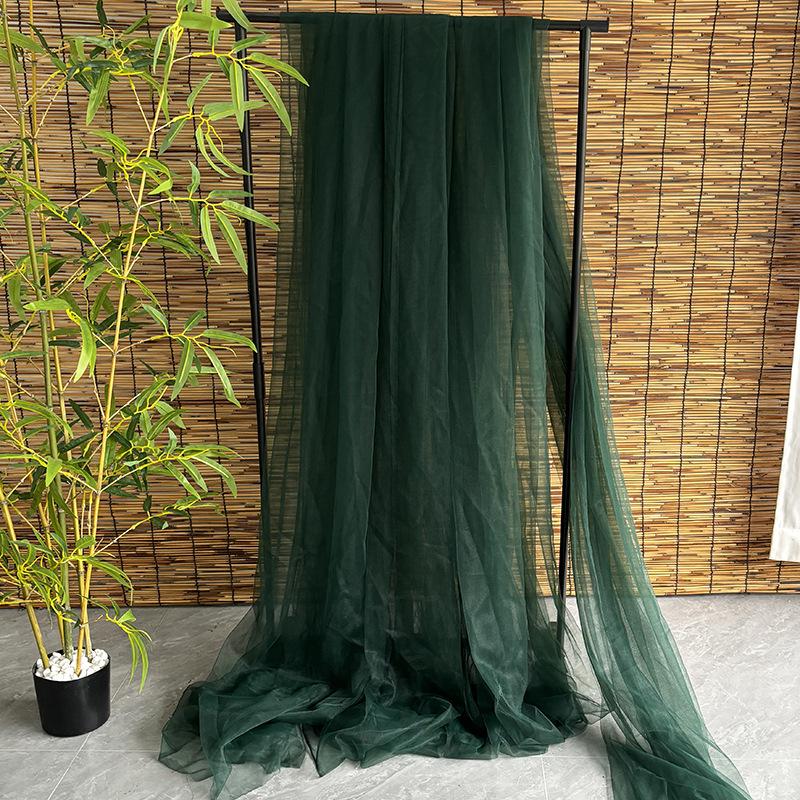 White Gauze Wedding Arch & Ceiling Drape – Chinese Style Outdoor Photo Backdrop