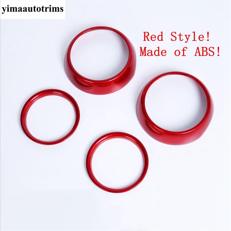 Anneau Cercle Couvercle Garniture de Sortie d'Air AC Latérale du Tableau de Bord Pour Mini Cooper S F55 F56 F57 2014 - Accessoires Rouges
