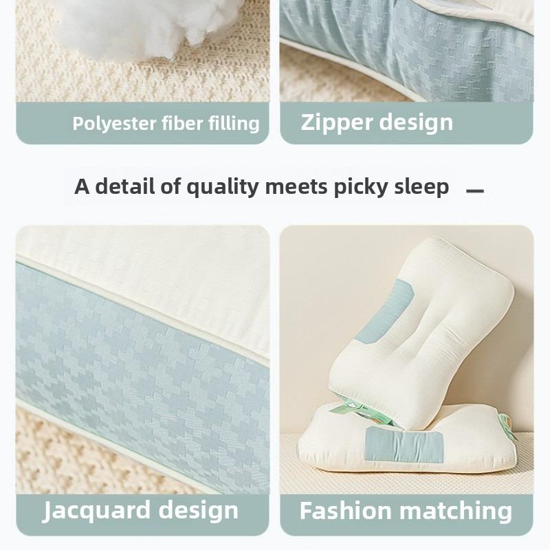Two-color Spliced Sleep Pillow Hotel Pillow Cervical Pillow Comfortable Stress-relieving And Sleep-promoting Pillow 48x74cm