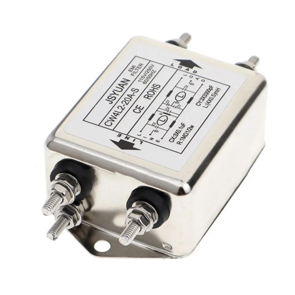 Leistungs-EMI-Filter CW4L2-6A-S CW4L2-10A-S CW4L2-20A Zweistufiger Schraubtyp Leistungsfilter Einphasiger AC-EMI-Filter 220VAC 50/60HZ