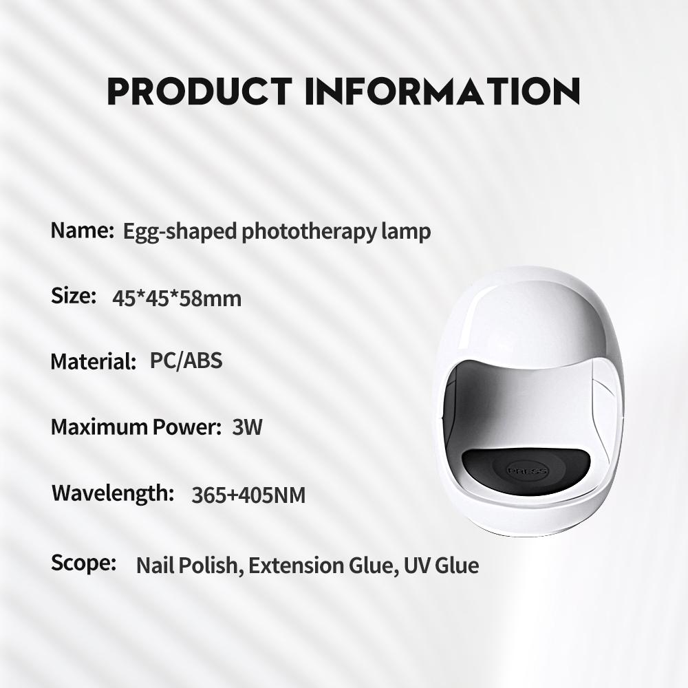 Gel-Nagel-Trocknungslampe LED-Maniküre-UV-Ausrüstung Trockner Kabine Professioneller Sonnen-Mini-Produkte Herd 3W Team Light Polish Tools Nai