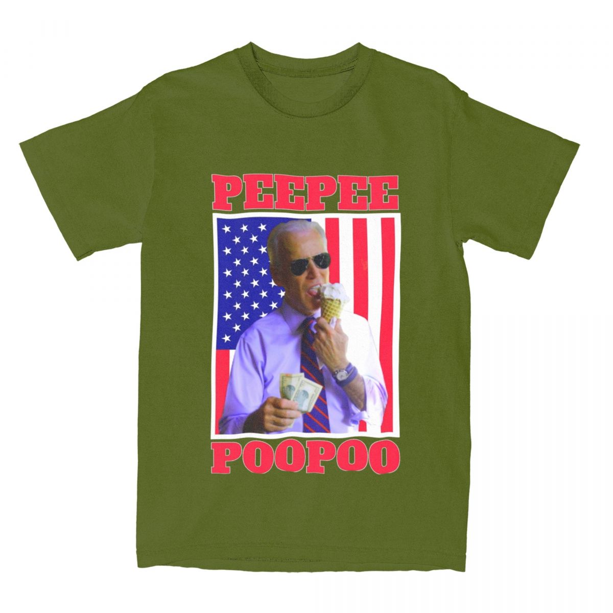 

Biden PeePee PooPoo T Shirts for Men Pure Cotton Cool T-Shirts Crew Neck Funny Meme Tees Short Sleeve Clothing Gift Idea 4XL