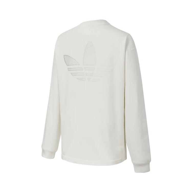Adidas Originals Logo Letter Crew Neck Long Sleeve T-Shirt Men Tops White JL7500