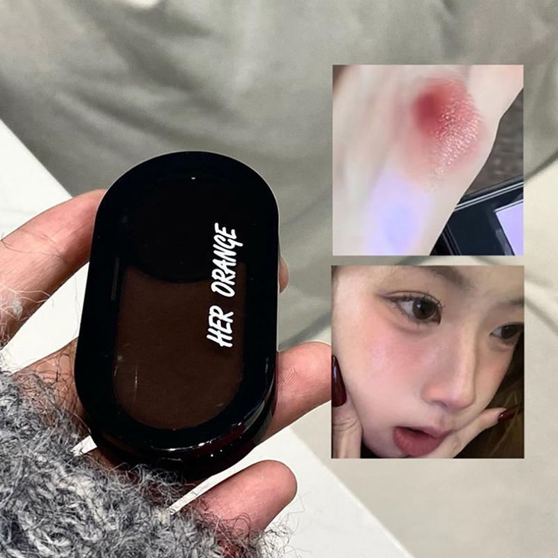 Herorange Multi-Use Two-Color Blusher Pearlescent Matte Highlight Contour Makeup Natural Blush Lipstick Eye Shadow Brightening