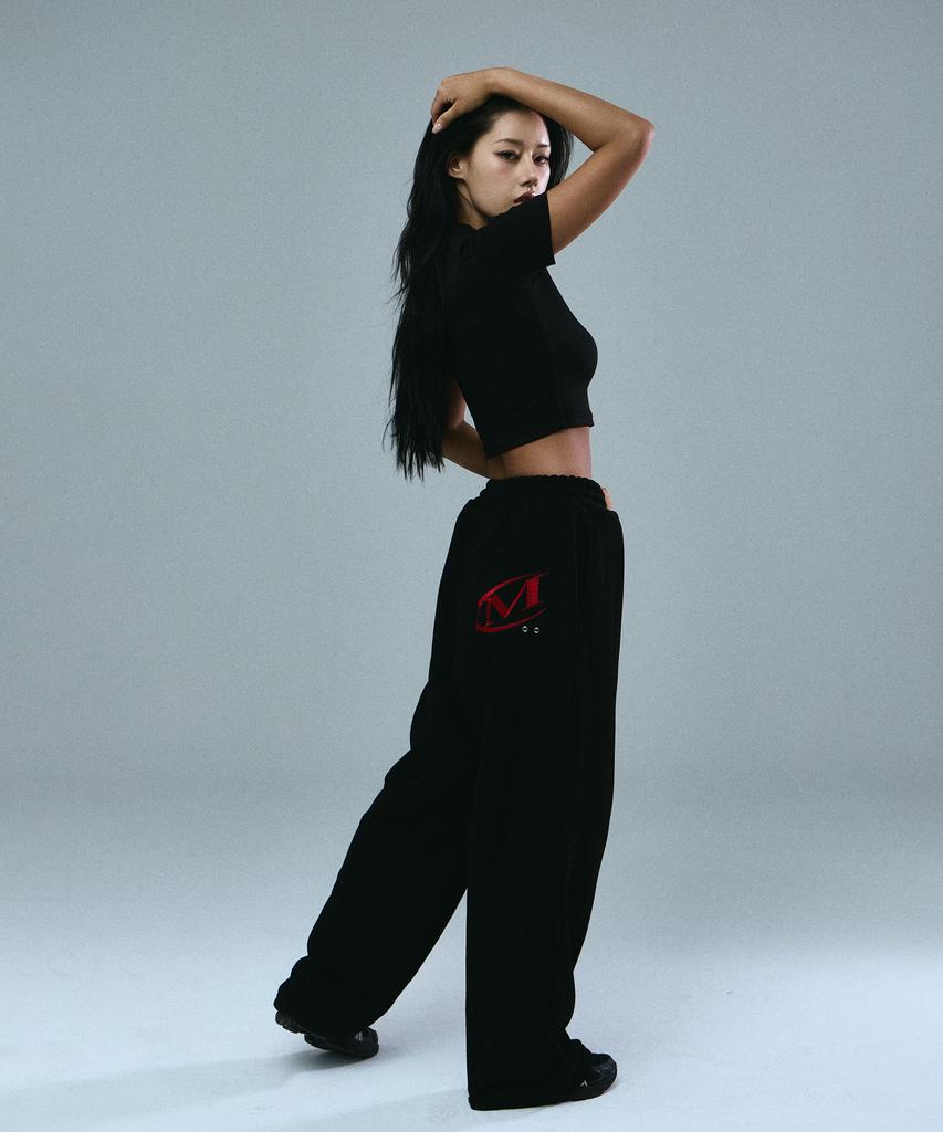 Mihag Pocket Logo Wide Pants (Black)