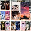 Für Xiaomi Redmi A3 Hülle Niedliche Katze Cartoon Abdeckung Klare Silikon Handyhüllen Für Xiaomi Redmi A3 RedmiA3 Weiche Hüllen 6.71'' Bumper