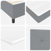Box Spring Bed with Mattress Light Grey 80 X 200 Cm Fabric