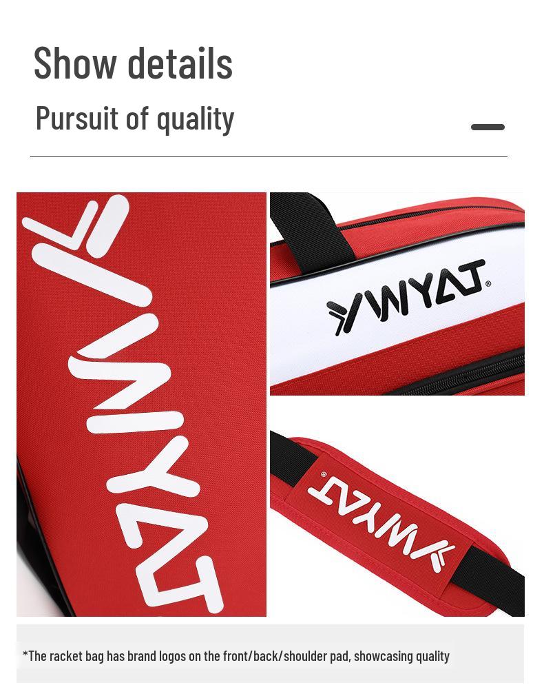 Ywyat Waterproof Chinese-Style Badminton & Tennis Racket Bag - Portable Single Shoulder 3-Piece Storage C211