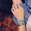 New Retro Cuff Bracelets Tibetan Silver Metal Carving Fish Elephant Flower Bangles Vintage Gypsy Jewelry Female Gifts