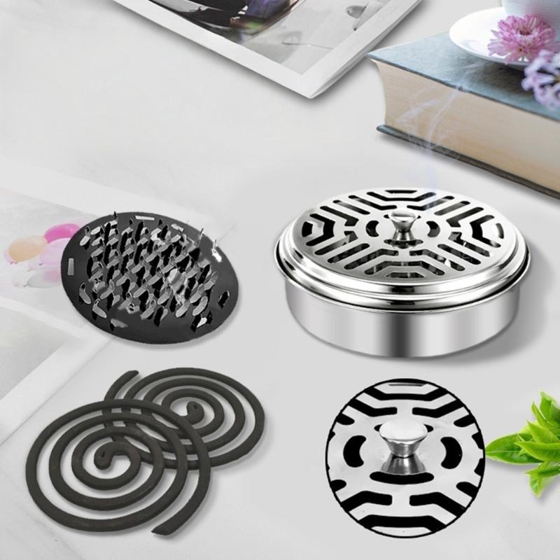 Mosquitoes Incenses Holder Mosquitoes Incenses Burners Box Compacts Mosquitoes Spirals Holder with Lid Incenses Holder