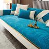 Europe Chenille Sofa Towel Non-slip Jacquard Seat Cushion Luxury Gold Lines Sofa Cover Splicing Wide White Edge Sofa Cushion